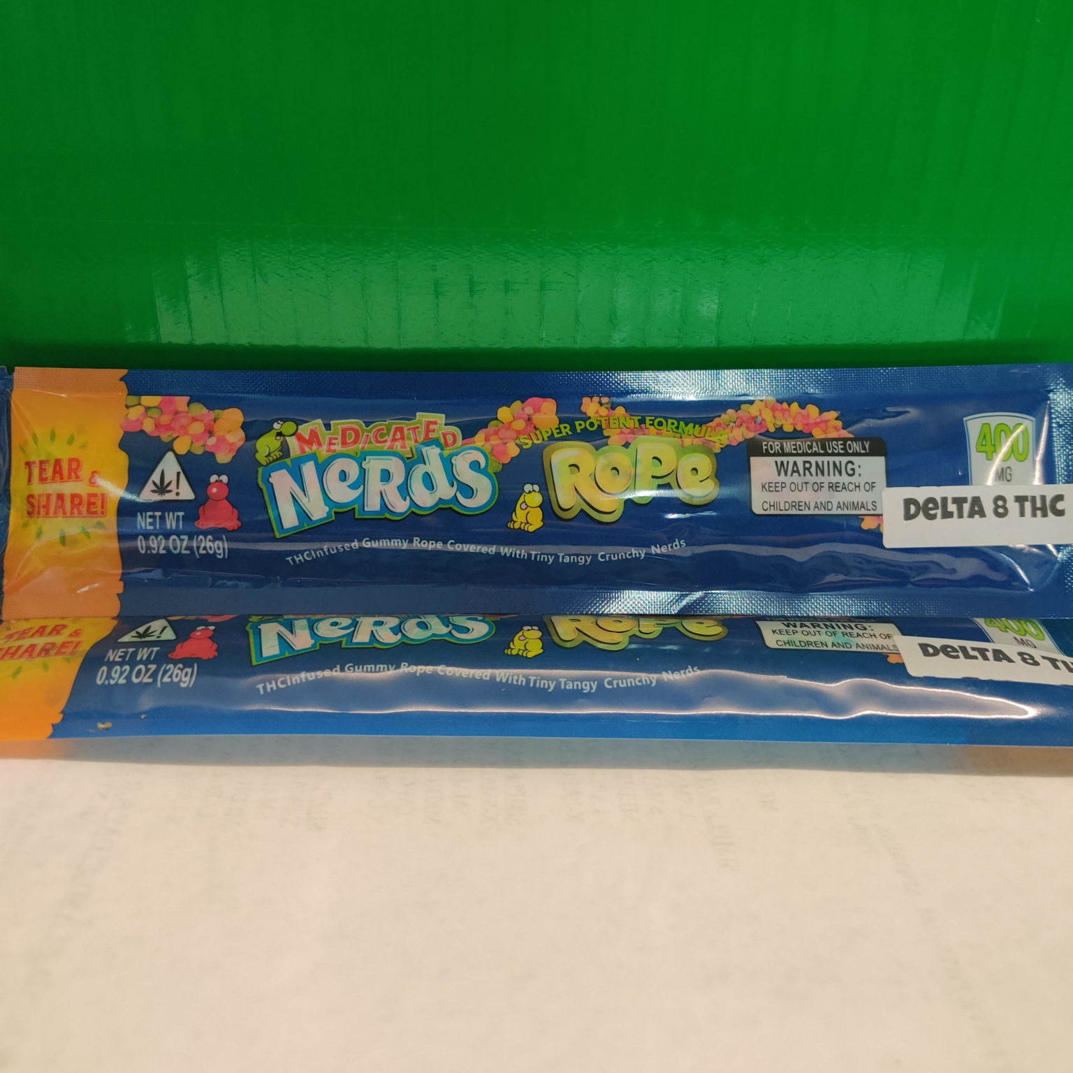 Medicated Nerd Rope 400mg Delta 8 THC Beaufort Organics